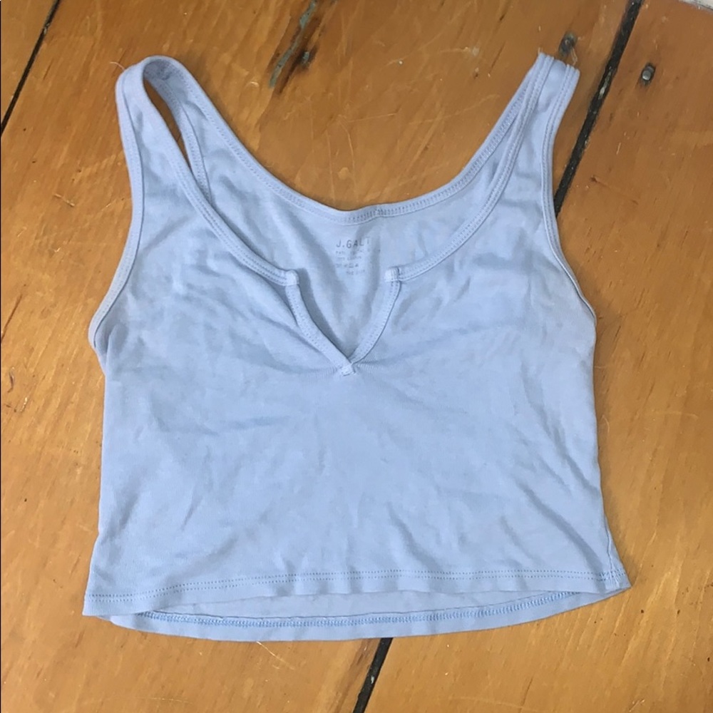 John Galt Light Blue V cut Tank